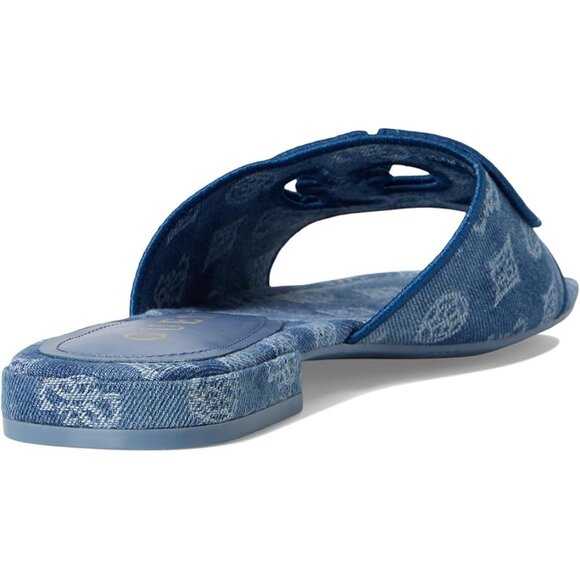 GUESS Tarishae Women's Sandals Medium Blue Denim/White - Picture 5 of 6